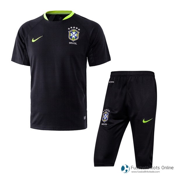 Brasilien Training Shirts Set Komplett 2017 Schwarz Fussballtrikots Günstig